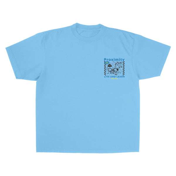 LIVE AND LEARN T-SHIRT - SKY BLUE